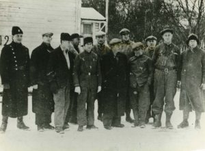 Several Norwegian school teachers at the concentration camp in Kirkenes